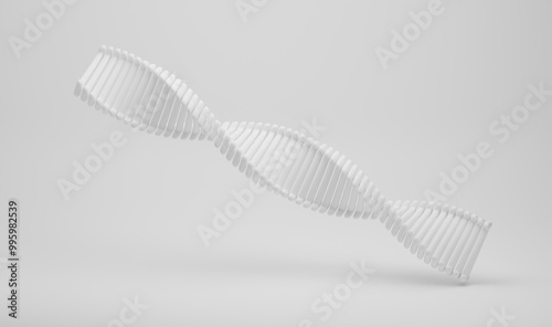 Minimalist White DNA Helix Structure on Light Background photo