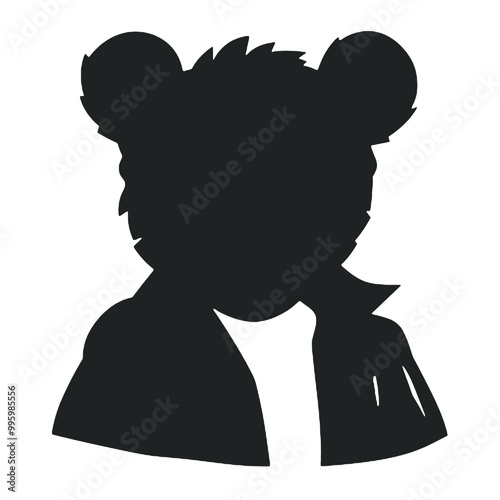 silhouette of bear ,vector illustration transparent background 