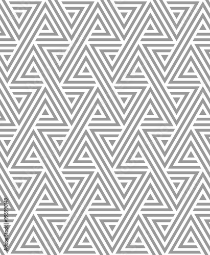 Seamless vector texture. Modern geometric background with interesting triangles.