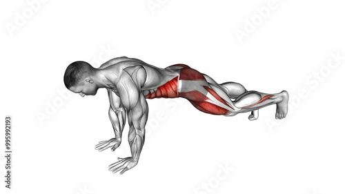 Front Plank Toe Tap