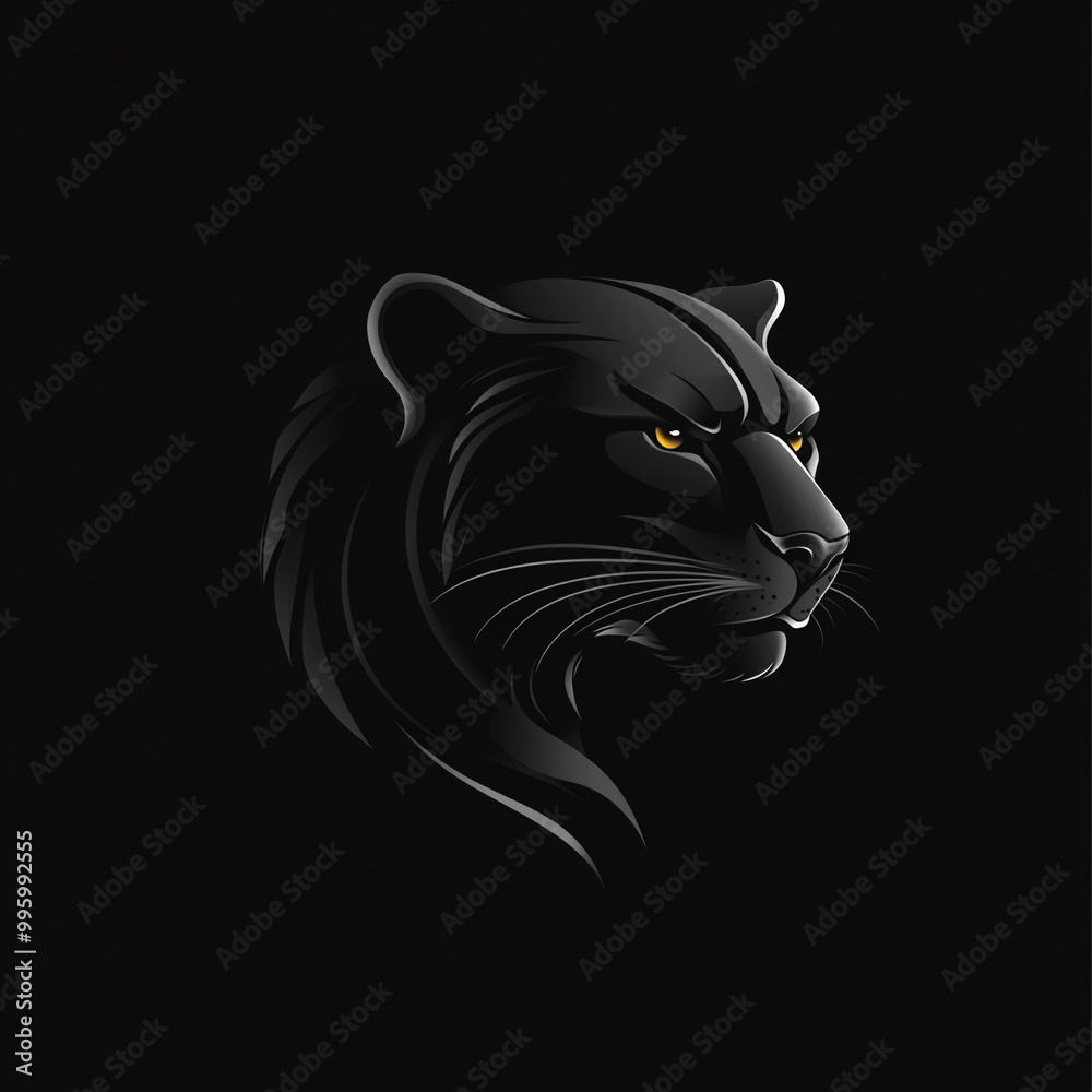 Black phanter icon logo design vector illustration Black phanter icon logo design vector illustration