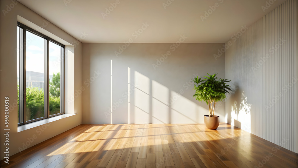Sunlit minimalist interior with window casting shadows , sunlight, minimalist, interior, window, shadows, modern, bright Sunlit minimalist interior with window casting shadows , sunlight, minimalist, interior, window, shadows, modern, bright