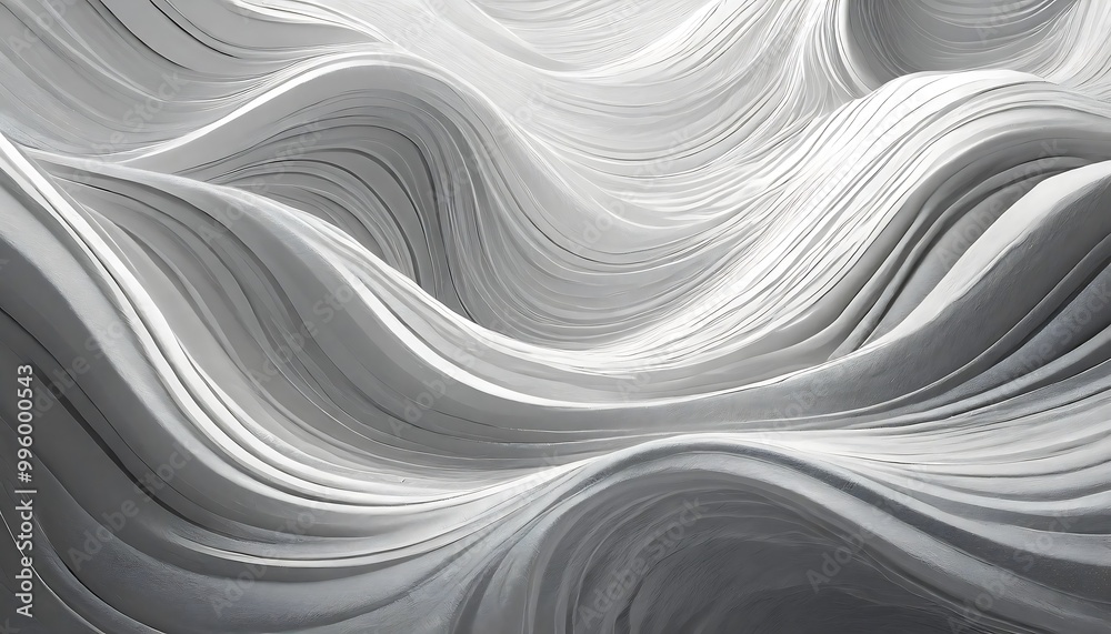 Calming abstract design with fluid wavy lines and soft textures in a minimalist white palette, ideal for modern interiors, wallpapers, and serene decor Calming abstract design with fluid wavy lines and soft textures in a minimalist white palette, ideal for modern interiors, wallpapers, and serene decor