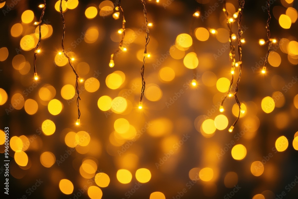 Beautiful bokeh of warm golden fairy lights for festive ambiance. Beautiful bokeh of warm golden fairy lights for festive ambiance.