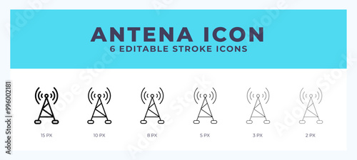 Antena line icon vector illustration in trendy style.