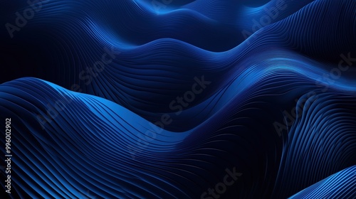 A blue wave with a dark blue background