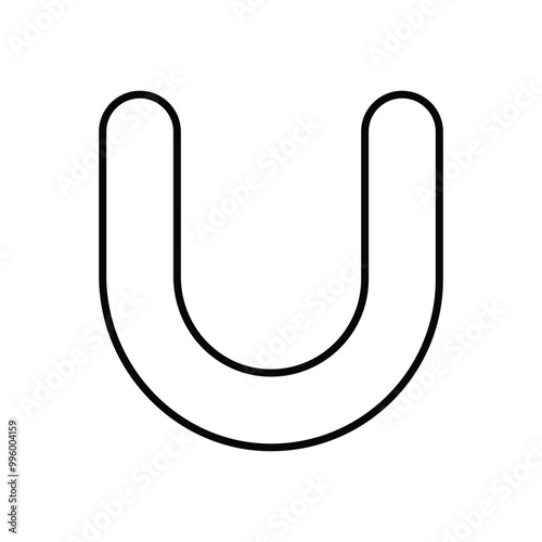 Letter U icon vector stock illustration