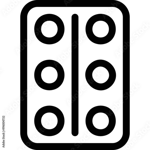 Simple vector icon birth control pills