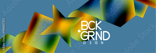 Fluid color geometric shapes abstract background. Vector Illustration For Wallpaper, Banner, Background, Card, Book Illustration, landing page