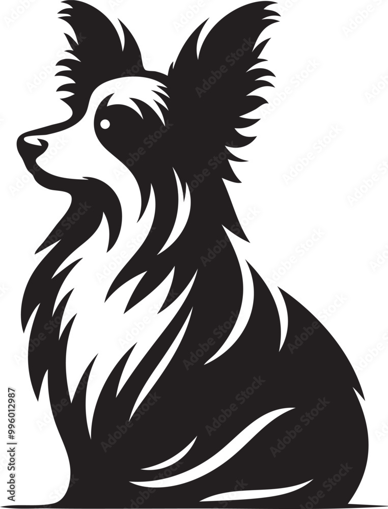 Obraz premium Dog silhouette vector art illustrator (27)