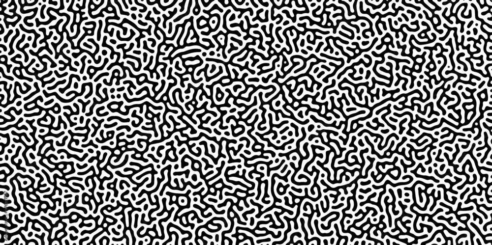 Abstract truing organic wallpaper Turing reaction diffusion monochrome seamless pattern with chaotic motion. Generative algorithm psychedelic background. Reaction-diffusion or truing pattern formation Abstract truing organic wallpaper Turing reaction diffusion monochrome seamless pattern with chaotic motion. Generative algorithm psychedelic background. Reaction-diffusion or truing pattern formation