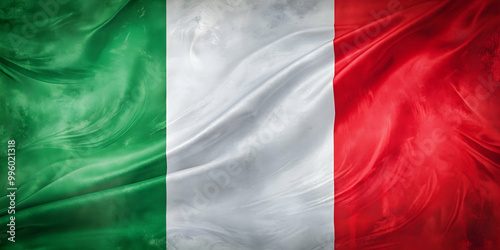 Fotografie Vibrant flag of Italy , Italy, Italian, flag, tricolor, red, white, green, natio