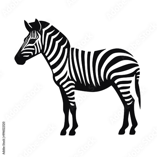 Zebra Silhouette Art for Illustration Transparent Background