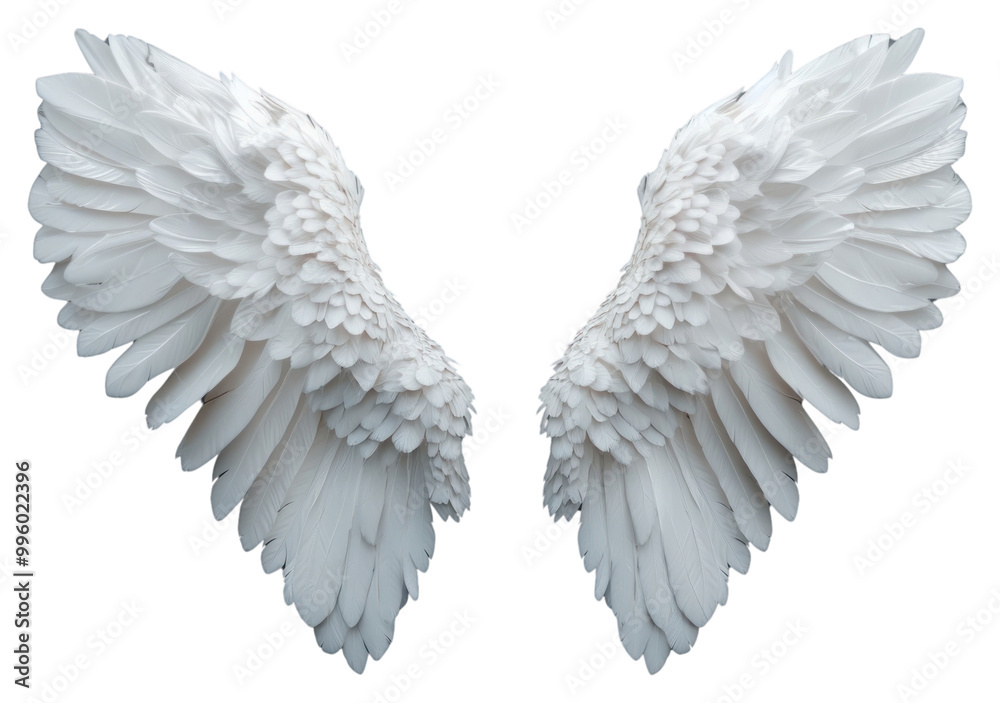 Obraz premium PNG Elegant white angel wings art