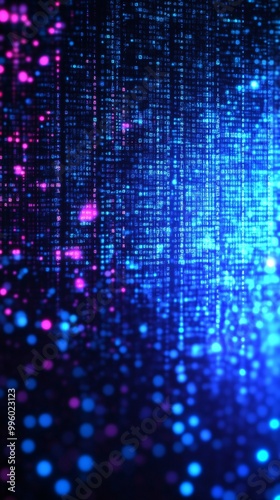 Wallpaper Mural digital waves, ai, data, blue, gradation Background image Torontodigital.ca