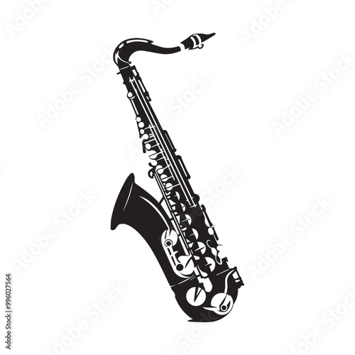 Minimalistic Saxophone silhouette