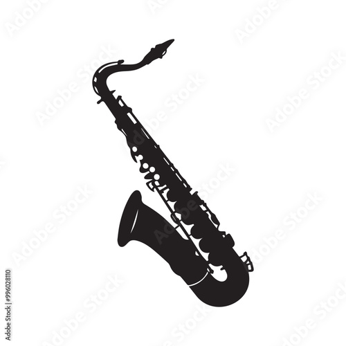 Minimalistic Saxophone silhouette