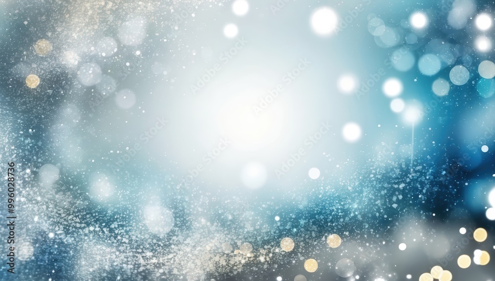 Cool-toned bokeh effect on a frost-like texture, resembling winter