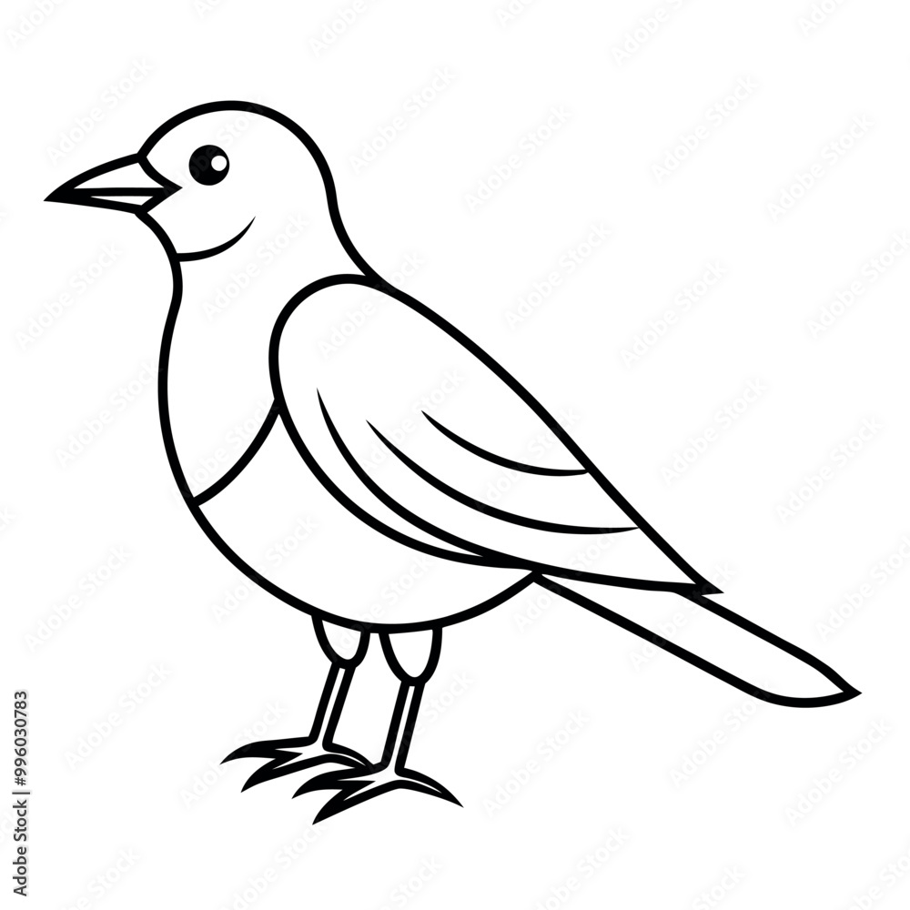    A cute bird vector art illustration.
