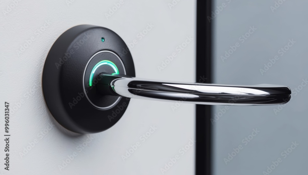 advanced electronic door handle showcasing the latest in smart home innovation. advanced electronic door handle showcasing the latest in smart home innovation.
