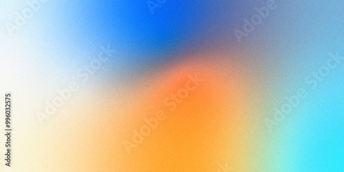blue and orange Noise grain background. gradient abstract light background. The color is soft and romantic Gentle tones. Colorful Light gradient color texture causing noise Vector illustration.	