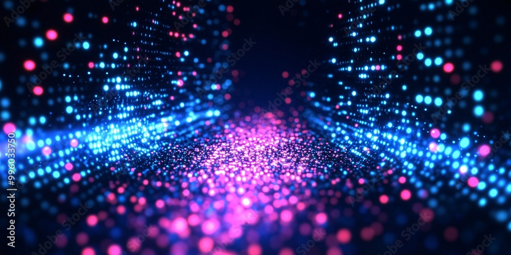 Obraz premium digital waves, ai, data, blue, gradation Background image