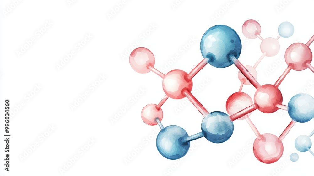 Colorful molecular structure on a white isolated background. Colorful molecular structure on a white isolated background.