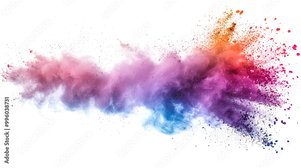 Colorful powder explosion on white background,Freeze motion of colored dust particles splash ,Colorful paint splashes and powder explosion on white background Colorful powder explosion on white background,Freeze motion of colored dust particles splash ,Colorful paint splashes and powder explosion on white background