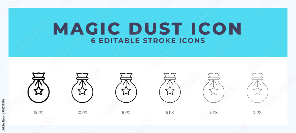 Magic dust line icon symbol. Logo. Icon vector illustration with editable stroke. Magic dust line icon symbol. Logo. Icon vector illustration with editable stroke.