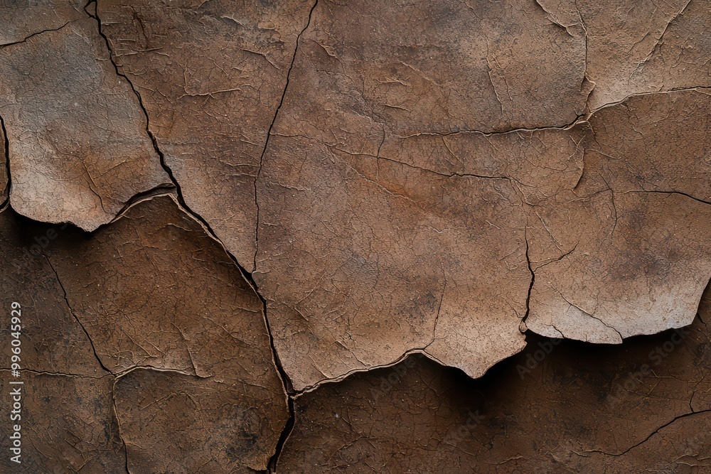 Textured brown cracked surface with natural patterns and earthy tones. Textured brown cracked surface with natural patterns and earthy tones.