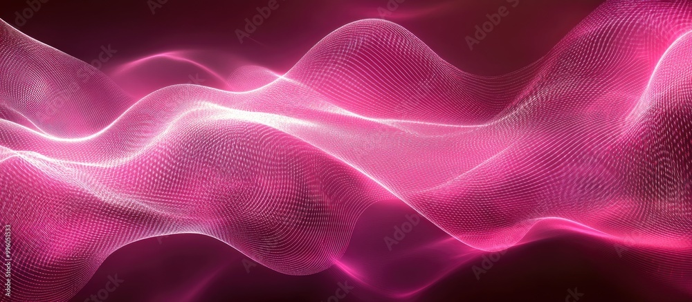 Dynamic wave background radiating vibrant energy in a futuristic pink color scheme Dynamic wave background radiating vibrant energy in a futuristic pink color scheme
