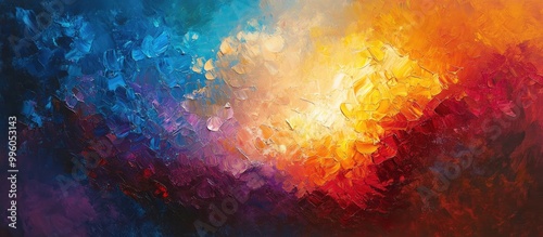Wallpaper Mural Abstract oil painting featuring a colorful backdrop Impressionist style abstraction A modern surreal piece suitable for wall art and decor showcasing hand drawn textures Torontodigital.ca