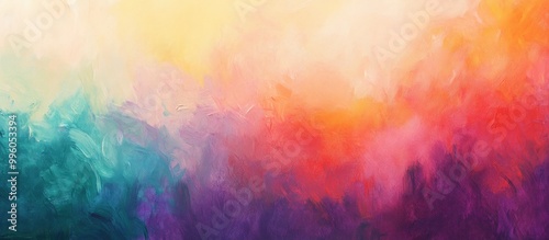 Oil painting illustration featuring an abstract colorful backdrop Impressionistic abstraction with modern surrealist elements suitable for wall decor and as a hand drawn texture template