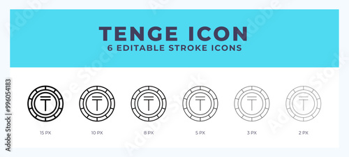 Tenge line icon. High quality icon symbol for web design. App