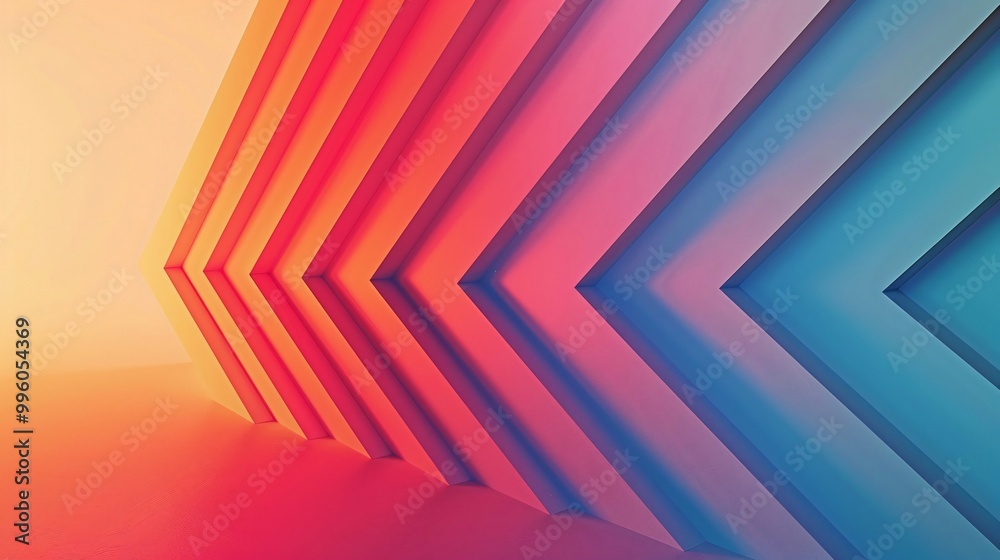 Abstract Architectural Design with Colorful Geometric Shapes Abstract Architectural Design with Colorful Geometric Shapes