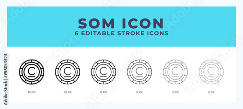 Som line icon vector illustration. Trendy styles.