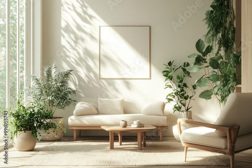 nordic interior design, nordic-style interior with sleek furniture and greenery, a modern look for lifestyle brand, influenced by scandinavian design photo