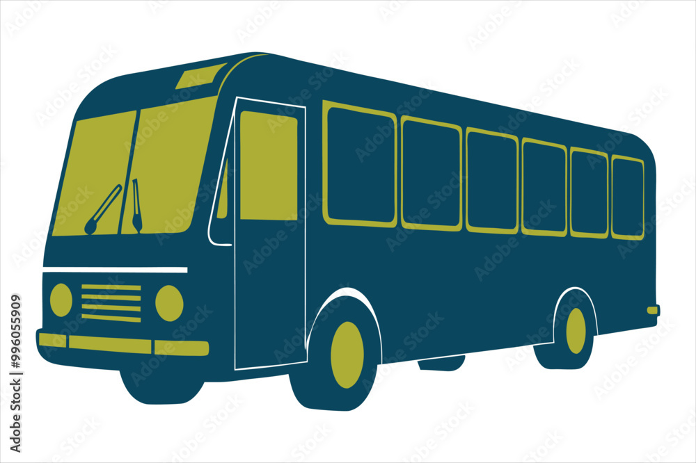 Public bus silhouette vector illustrations Public bus silhouette vector illustrations