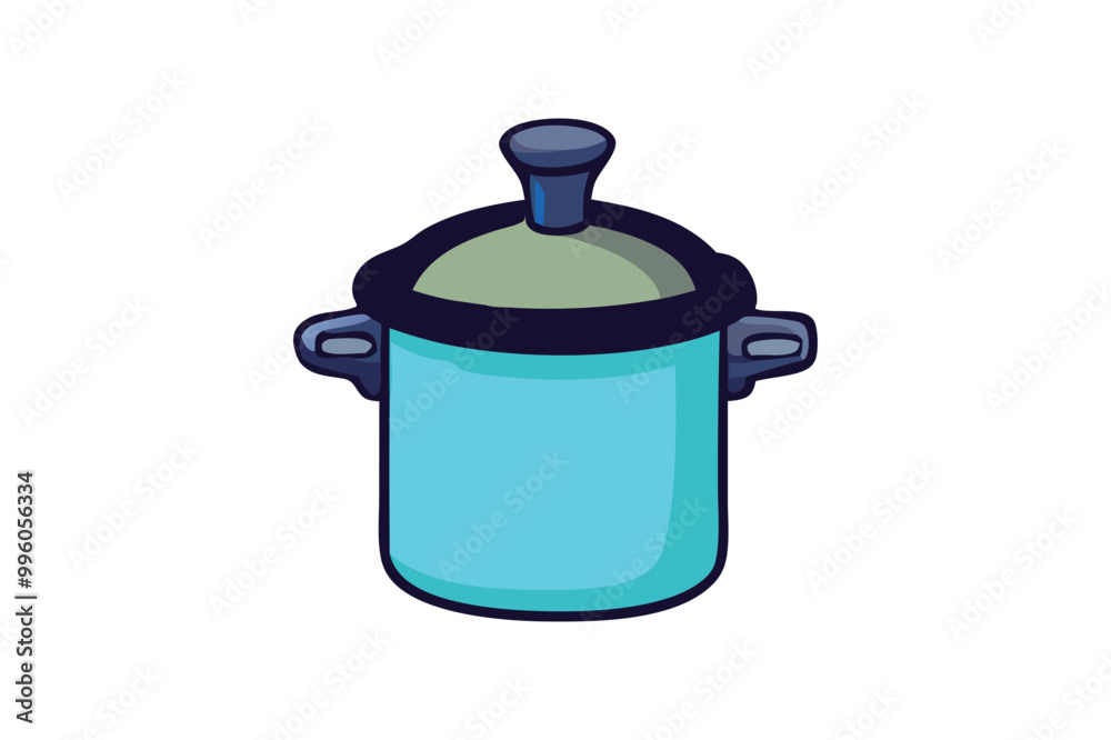 Modern Pressure cooker vector art illustration Modern Pressure cooker vector art illustration