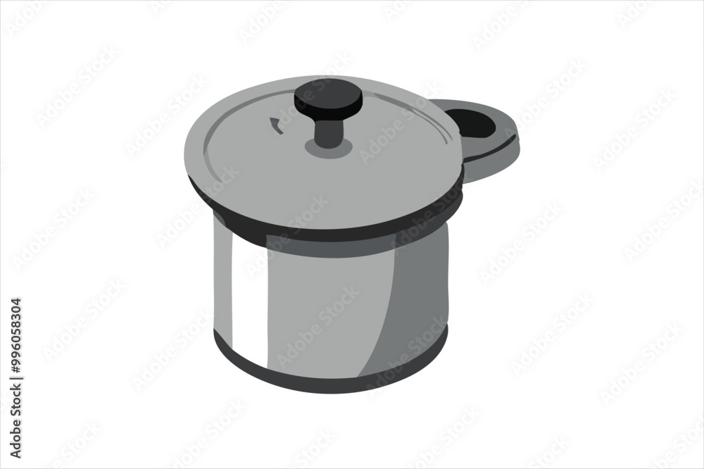 Modern Pressure cooker vector art illustration Modern Pressure cooker vector art illustration