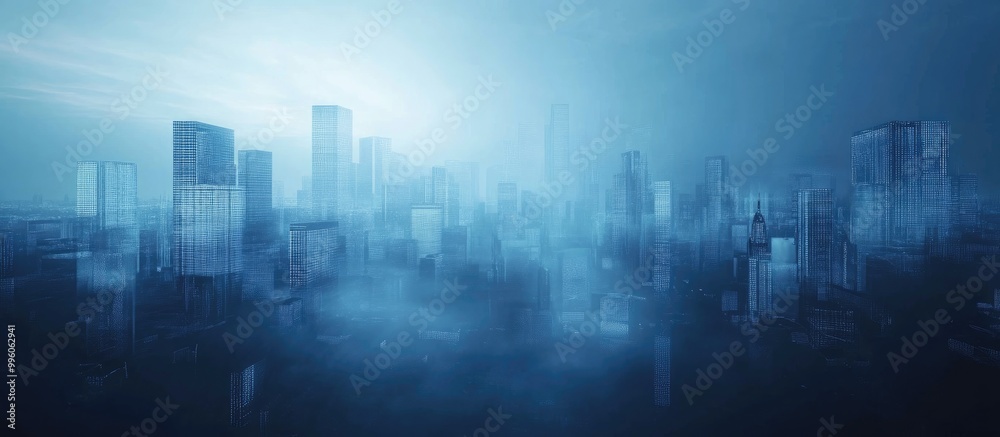 3D rendered abstract background featuring a futuristic cityscape 3D rendered abstract background featuring a futuristic cityscape