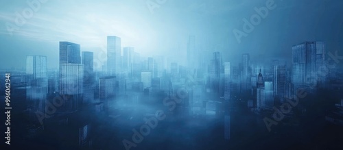 3D rendered abstract background featuring a futuristic cityscape