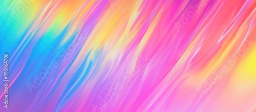 Vibrant abstract rainbow backdrop featuring a holographic vaporwave and synthwave aesthetic with a colorful gradient and textured relief perfect for wallpaper design