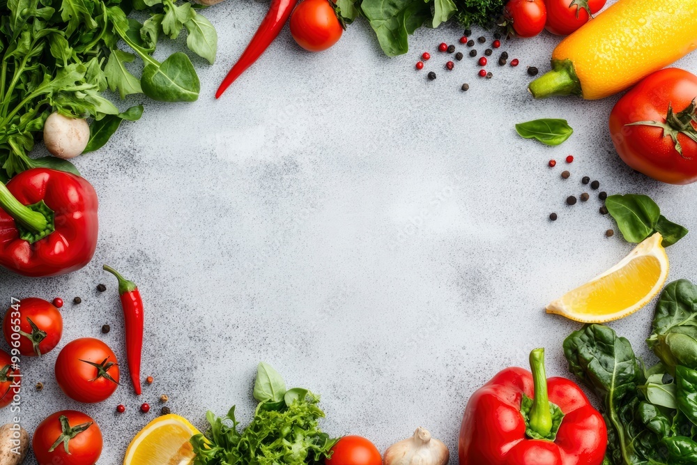 Healthy food background with generative ai