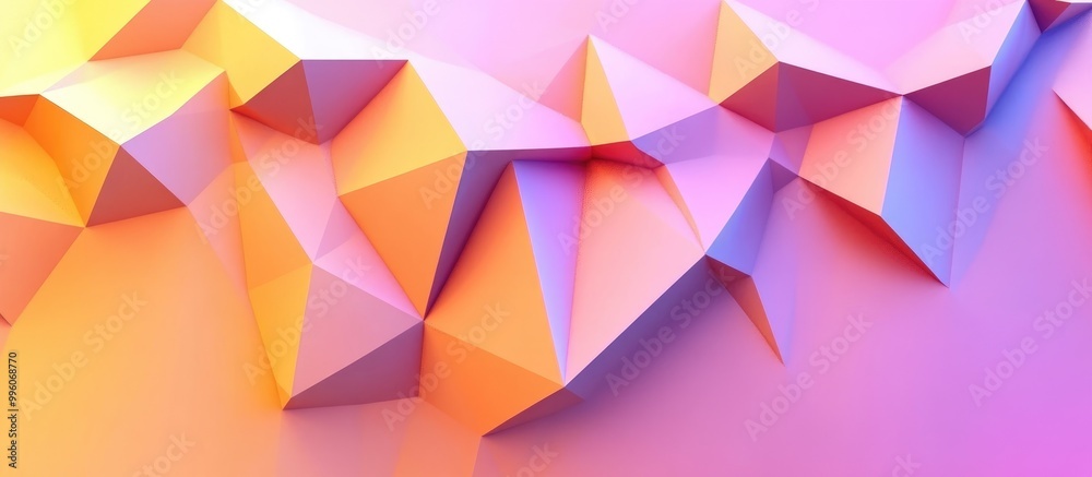 Low poly abstract geometric background rendered in 3D featuring a contemporary gradient color scheme and textured surface Low poly abstract geometric background rendered in 3D featuring a contemporary gradient color scheme and textured surface