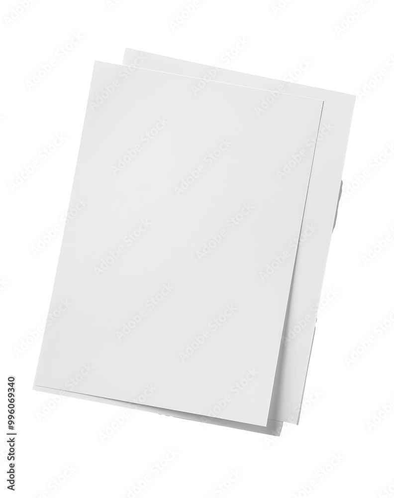 Two paper sheets isolated on white with clipping path Two paper sheets isolated on white with clipping path