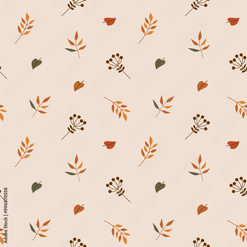 Vector seamless pattern with autumn colourful leaves. Foliage season wallpaper. repeat texture for textile or wrapping paper. Vector seamless pattern with autumn colourful leaves. Foliage season wallpaper. repeat texture for textile or wrapping paper.