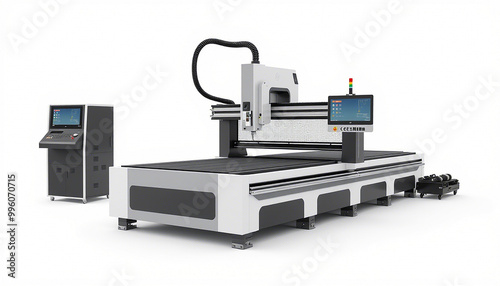 CNC machine white background 