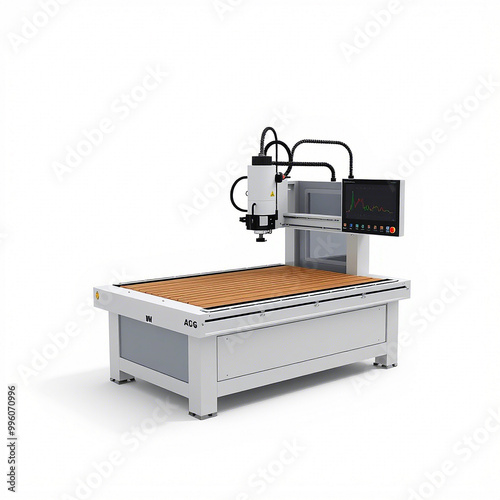 CNC machine white background 