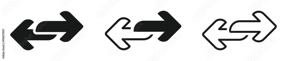 Double arrow icons in four direction set. Double arrow icon vector icon designs. Double arrow Double arrow icons in four direction set. Double arrow icon vector icon designs. Double arrow